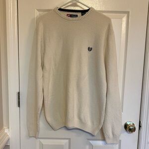 Chaps Men's Cream Crewneck Sweater